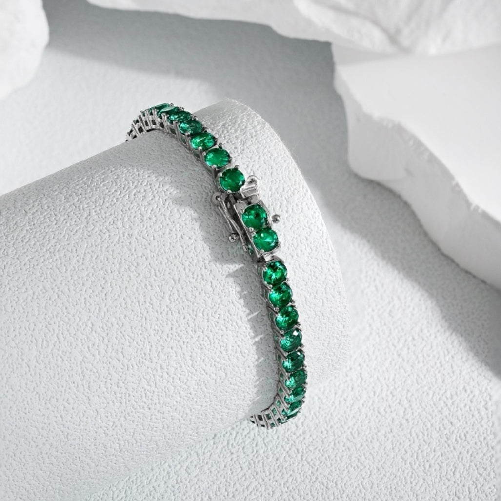 Brazalete de Tenis Esmeralda