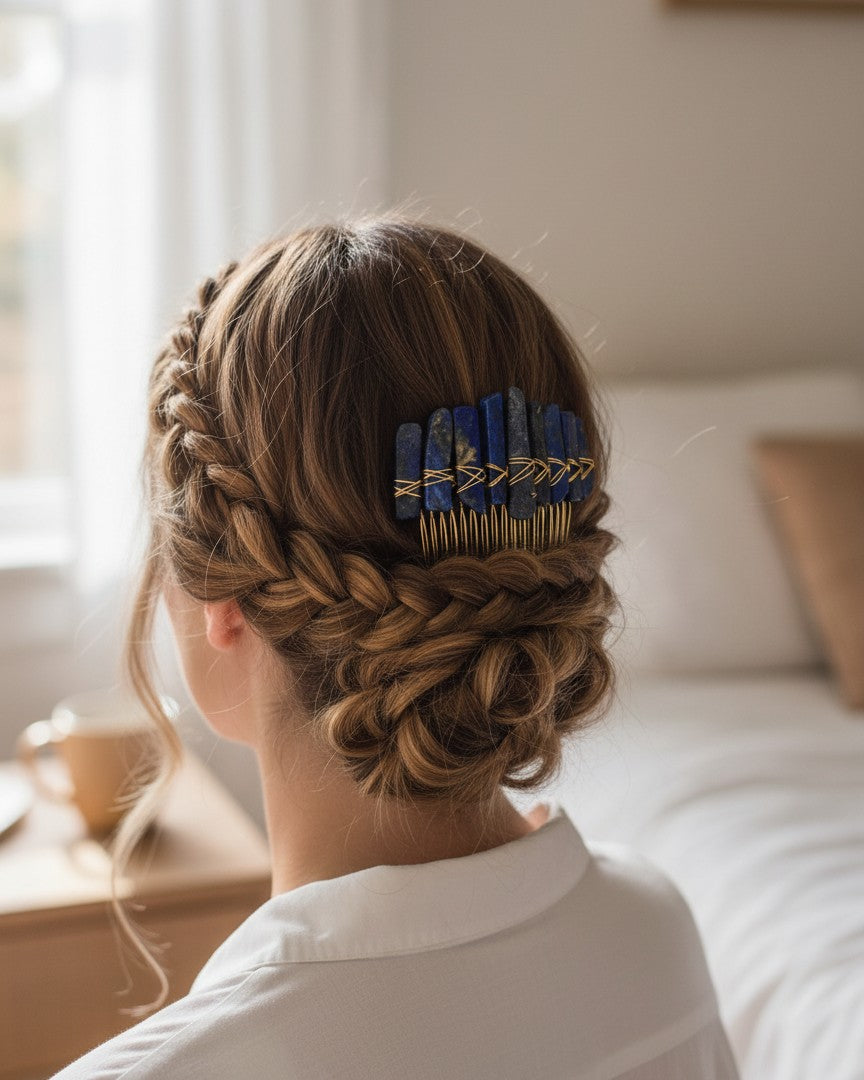 Peineta de Cuarzo estilo Boho