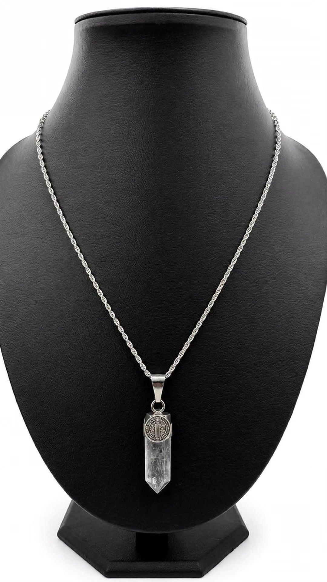 ✨ Cadena Torsal Plata 925 con Cuarzo Natural