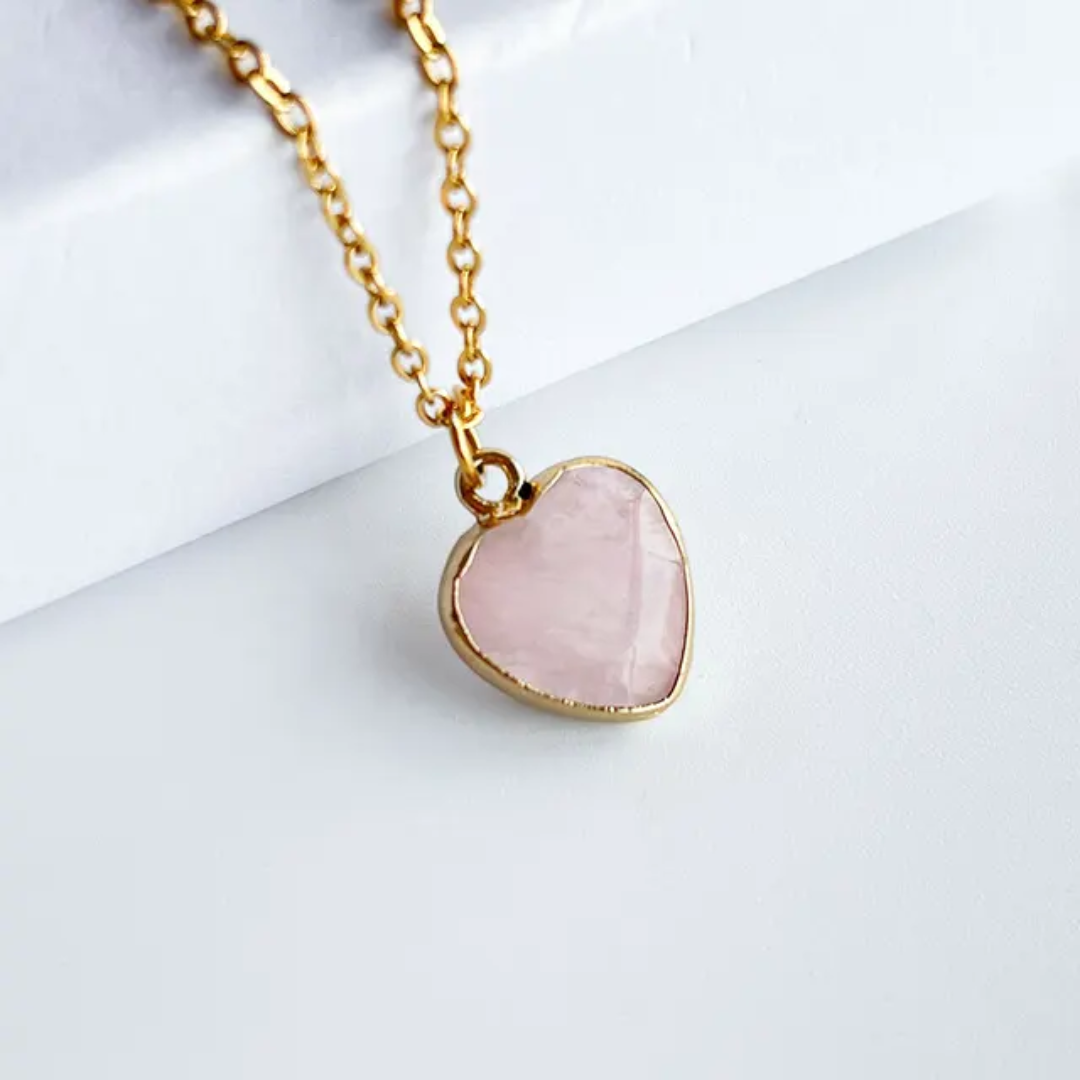 Collar Corazon de Cuarzo