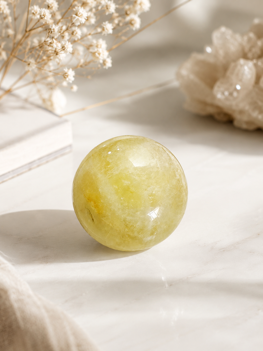 Esfera de citrino limón
