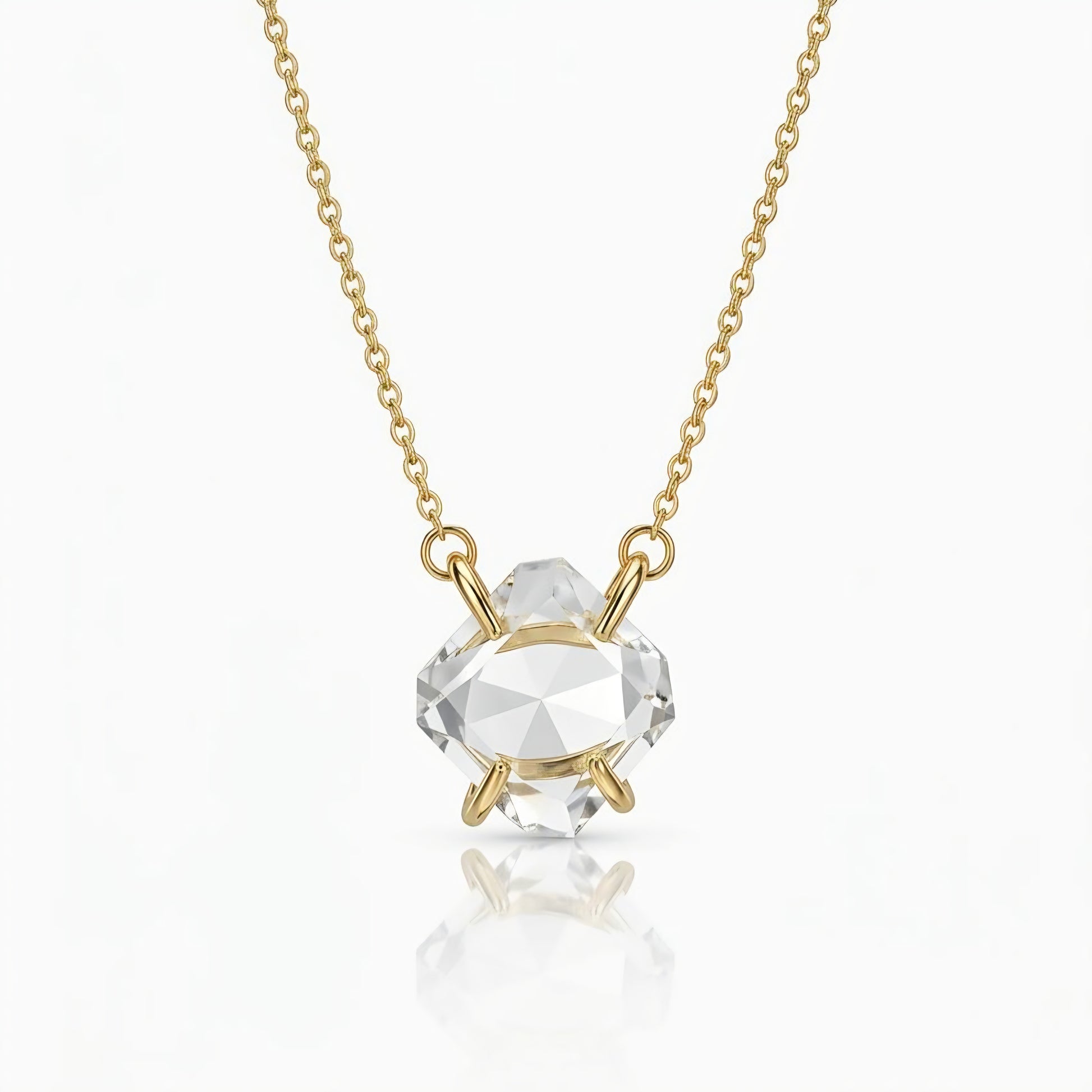 Collar exagonal de cuarzo