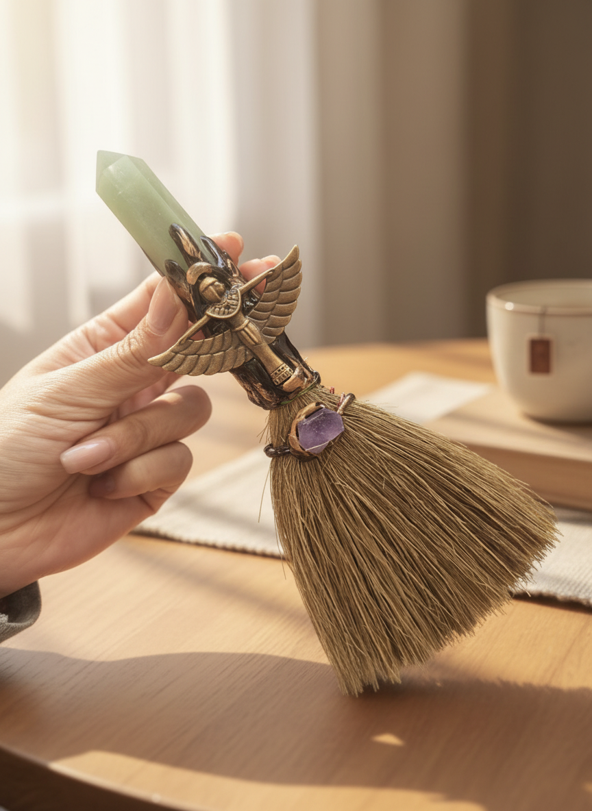 Escoba de bruja verde