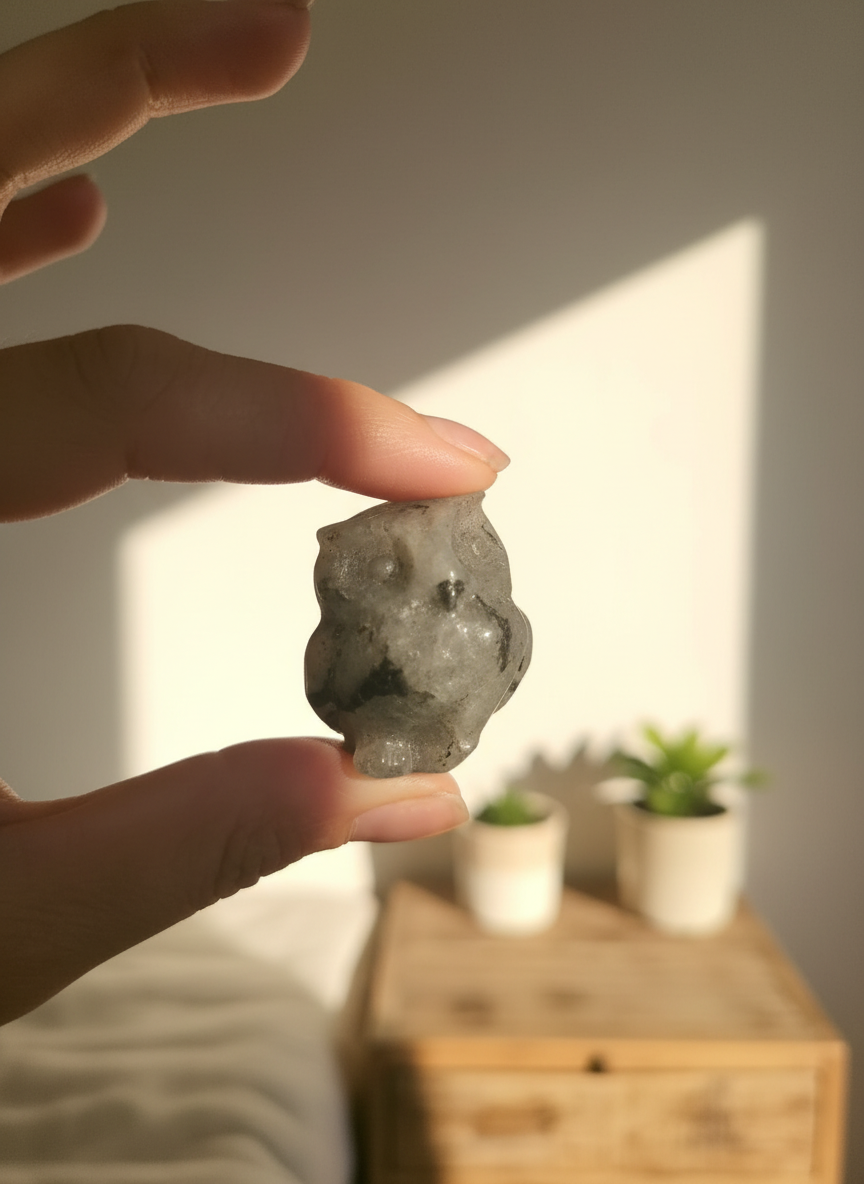 Totem Búho de cuarzo