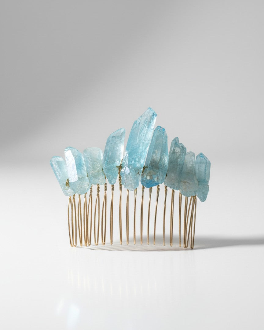 Peineta de Cuarzo estilo Boho