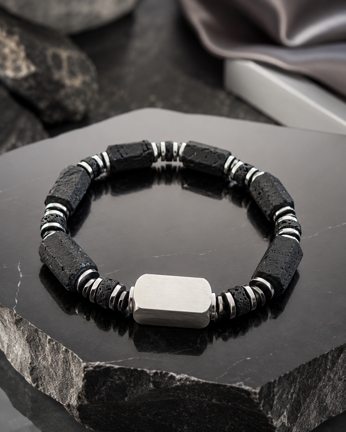 Pulsera turmalina elástica
