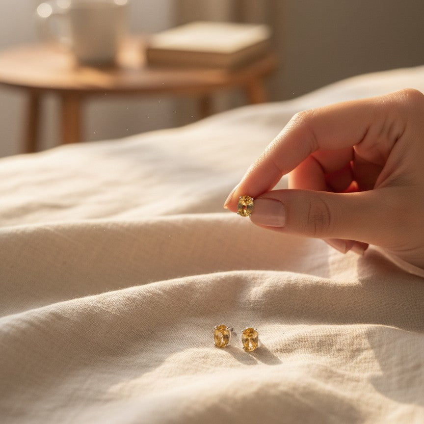 Aretes de piedras preciosas